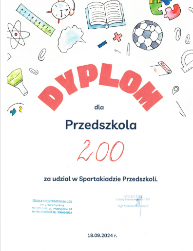 dyplom spartakiada